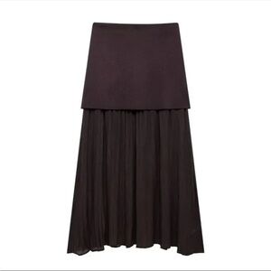 Zara Brown Maxi Skirt Brand New